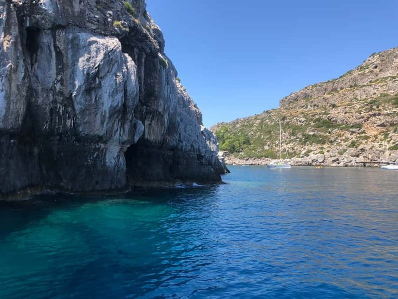 Faliraki: Boat Trip to Anthony Quinn & The Caves with Drinks - Family appeal and swimming confidence
