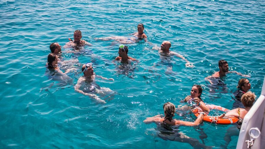 From Ag Anna: Rina's Cave and Ano and Kato Koufonisi Cruise - Swimming, snorkeling, and lunch at Rina’s Cave
