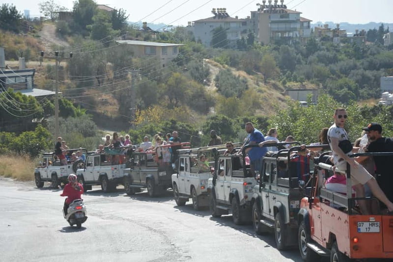 From Alanya: Jeep Safari with Lunch, Dim River & Cave - Çamlıbel: waterfalls, a canyon, and fishing