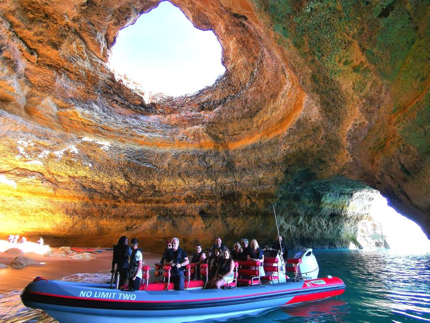 From Albufeira: Benagil Caves and Dolphins Guided Boat Tour - Guides who make the ride work