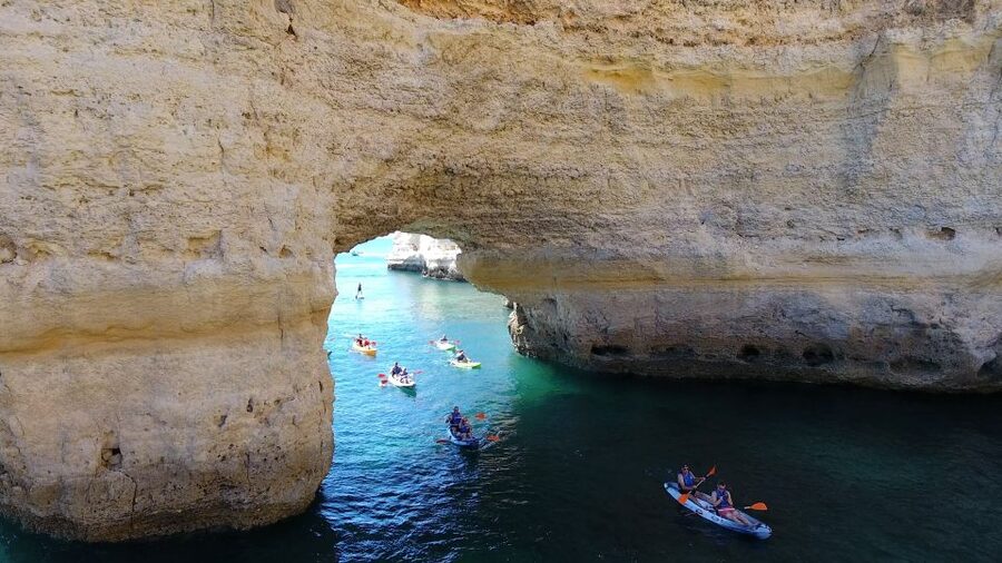From Albufeira: Benagil Hidden Caves Tour by Kayak - How strenuous is the kayaking?
