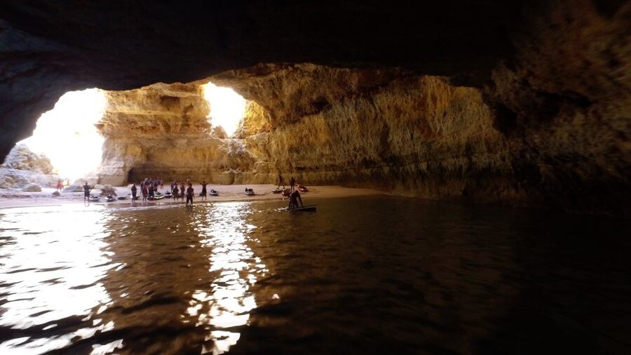 From Albufeira: Benagil Hidden Caves Tour by Kayak - The swim after kayaking