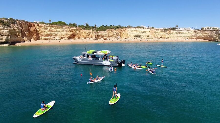 From Albufeira: Benagil Hidden Caves Tour by Kayak - Seeing Benagil Cave from the water
