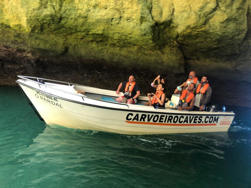 From Carvoeiro: Benagil Caves and Praia da Marinha Boat Trip - The coast toward Praia da Marinha