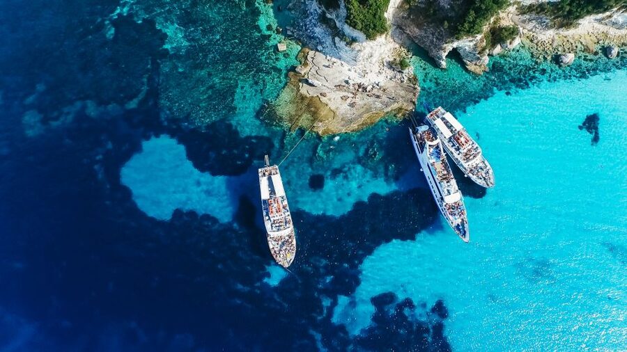 From Corfu: Day Cruise to Paxos, Antipaxos, and Blue Caves - Entering the Blue Caves of Paxos