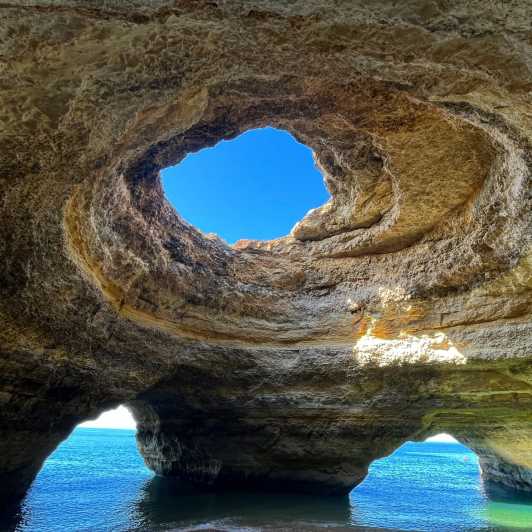 From Faro: Benagil, Algar Seco, 7 Hanging Valleys, & Marinha - Algar Seco, where the sea shaped the rock