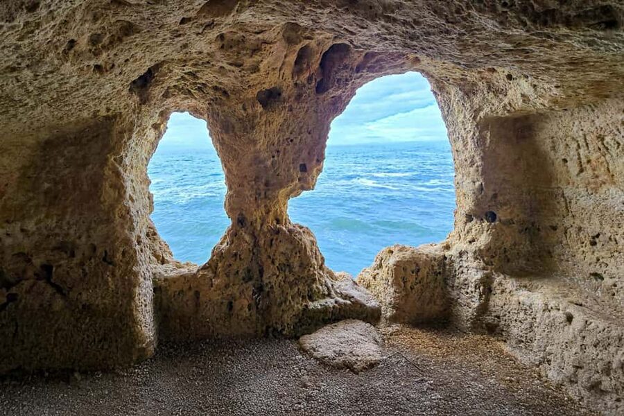From Faro: Benagil Cliffs Hiking & 4 Treasures Experience - Praia da Marinha and the three rock formations