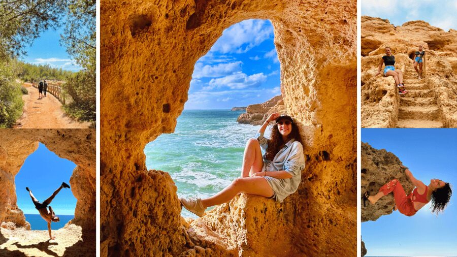 From Faro: Benagil, Marinha, 7 Valleys, Algar Seco Adventure - The optional cliff jump