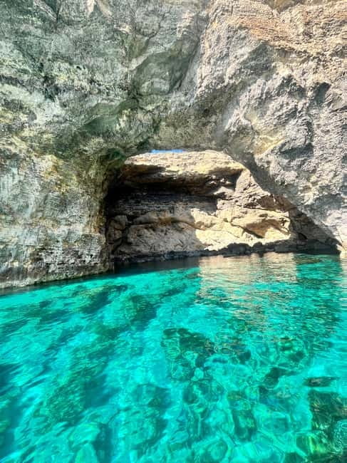 From Gozo:Around Comino, Blue Lagoon, Crystal Lagoon & Caves - Why the small boat makes a difference