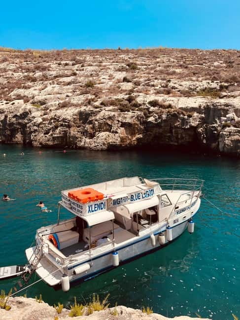 From Gozo:Around Comino, Blue Lagoon, Crystal Lagoon & Caves - Choosing morning, afternoon, or sunset
