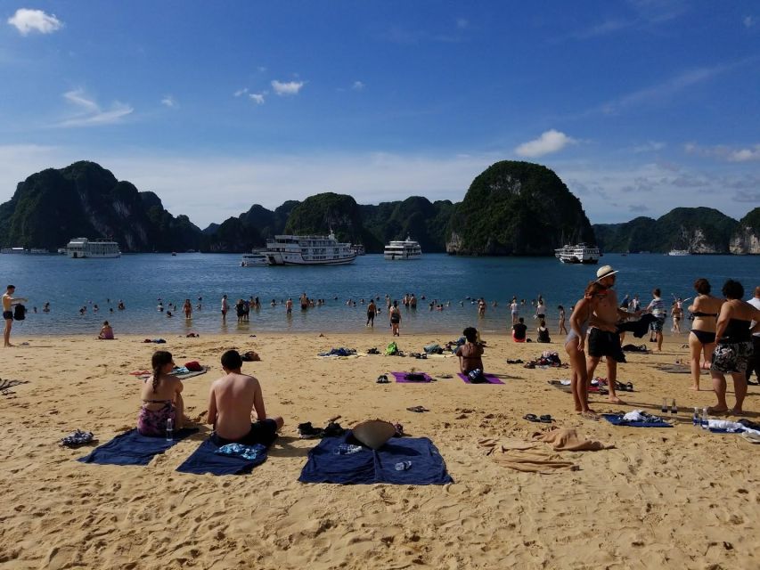 From Hanoi: Halong Bay Day Trip w/ Cave, Island & Kayak - Walking through Surprising Cave