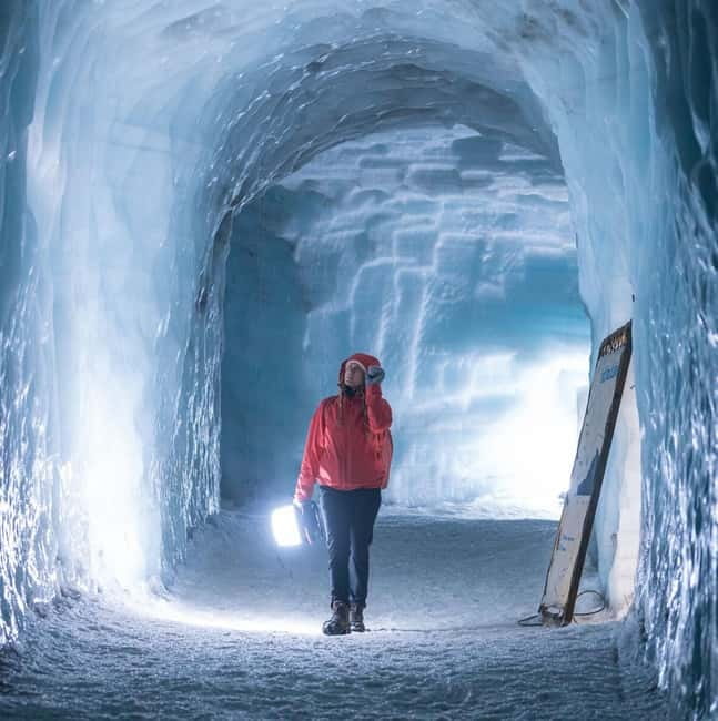 From Húsafell: Into the Glacier Ice Cave Adventure - Entering the man-made ice tunnel