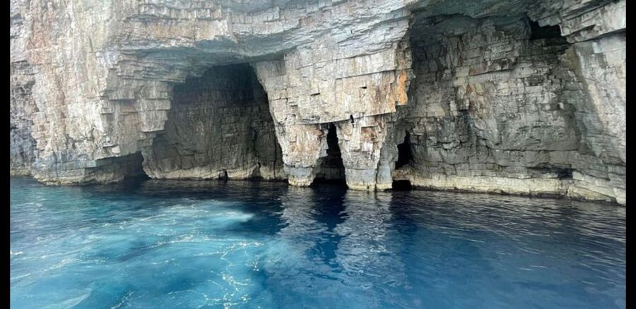 From Hvar: Blue Cave, Green Cave & 5 Islands Speedboat Tour - The Blue and Green caves near Biševo