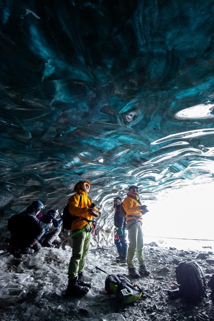 From Jökulsárlón: Vatnajökull Glacier Blue Ice Cave Tour - Walking from the vehicle to the ice cave