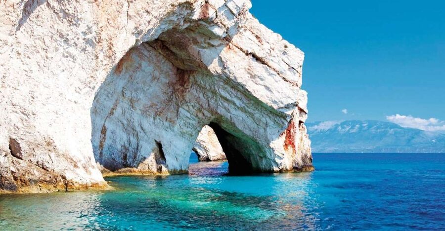 From Kefalonia: Blue Cave Boat Cruise & Shipwreck Photo Stop - Swimming at Mounda Beach