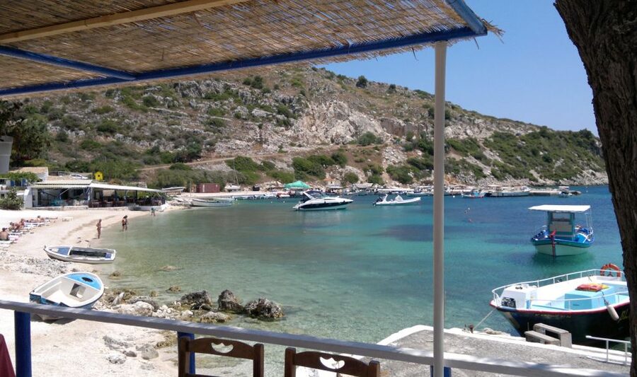 From Kefalonia: Blue Cave Boat Cruise & Shipwreck Photo Stop - Entering the Blue Caves near Zakynthos