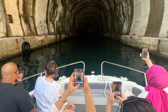 From Kotor: Boat to Blue Cave & Lady of the Rocks &Submarine Base - The Blue Cave: beautiful, brief, and weather dependent
