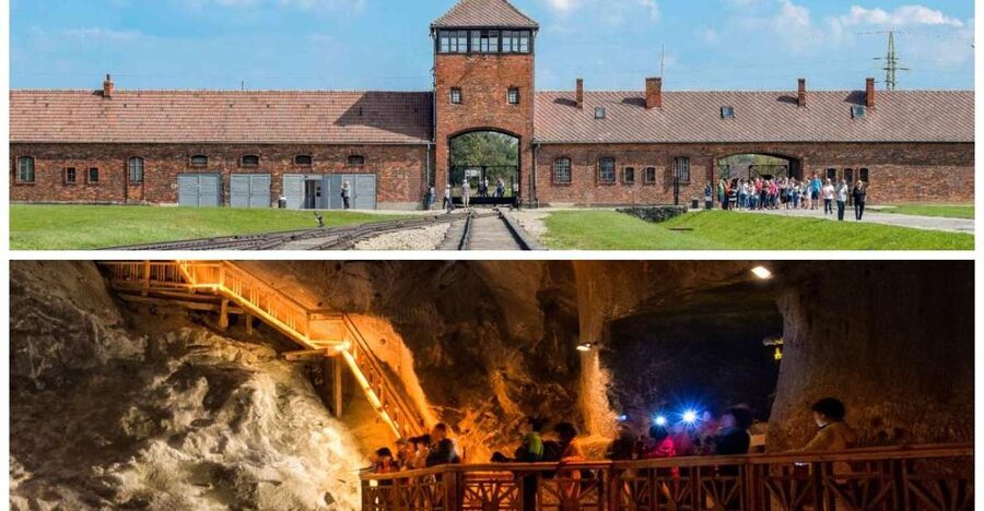 From Krakow: Auschwitz and Wieliczka Salt Mine Full-Day Trip - Leaving Krakow and meeting the tour leader