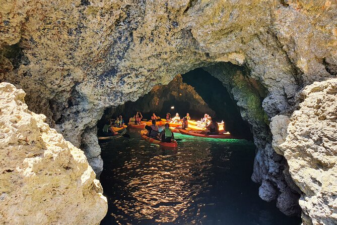 From Lagos: Kayak Tour of Ponta da Piedade Caves on Catamaran - From Lagos Marina to the first launch area