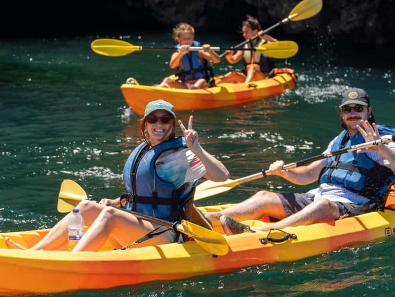 From Lagos: Ponta da Piedade Caves Kayak Tour from Catamaran - Swimming, the slide, and the relaxed finish
