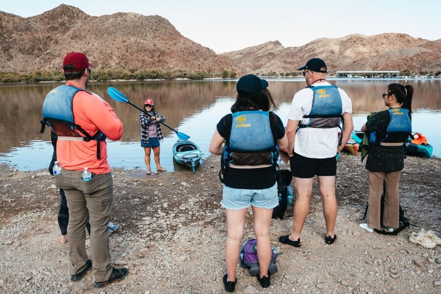 From Las Vegas: Emerald Cave Guided Kayaking Tour - Snacks, swimming, and the return paddle