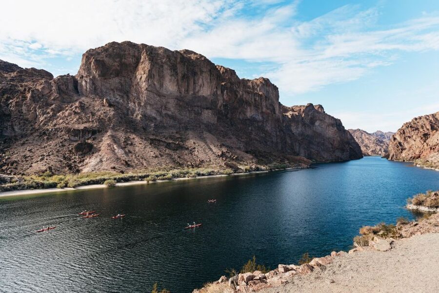 From Las Vegas: Emerald Cave Guided Kayaking Tour - Getting set up at Willow Beach