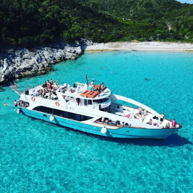 From Lefkimmi: Sivota,Blue Lagoon & Cave Cruise by Speedboat - Swimming at the Blue Lagoon