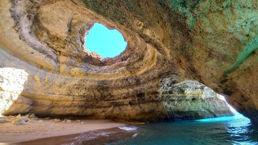 From Portimão: Algar de Benagil and Sea Caves Boat Tour - The optional swim stop