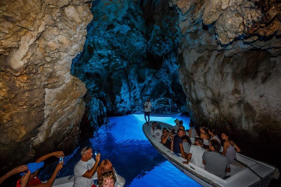 From Split: Blue Cave, Hvar, Mamma Mia, 5 Islands boat Tour - Budikovac Blue Lagoon is the day’s water break
