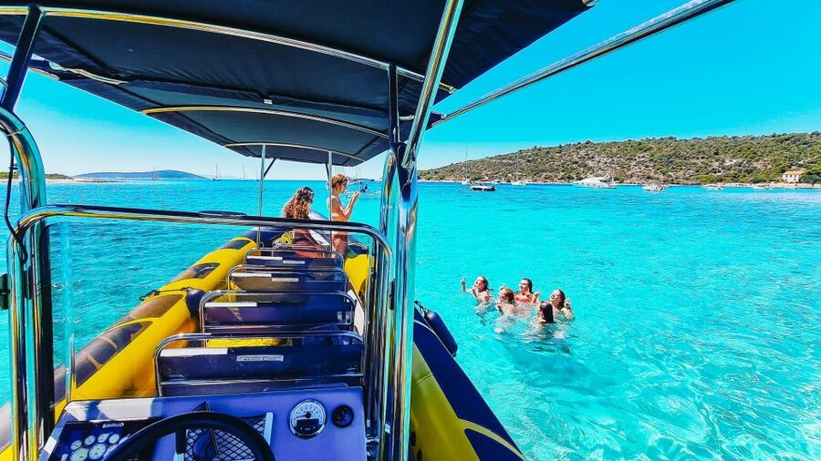 From Split: Blue Cave, Mamma Mia, Vis & Hvar 5-Island Tour - The Pakleni Islands from the water