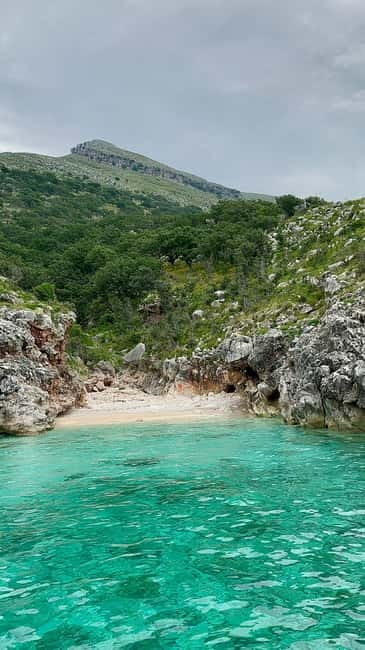 From Vlore: Blue Cave and Grama Bay Adventures - Englishman Bay is a calm swimming pause