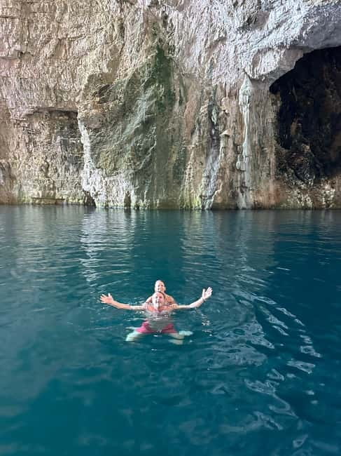 From Vlore: Haxhi Ali Cave & Karaburun Beach Speedboat Tour - St. Vasil Beach gives you room to slow down