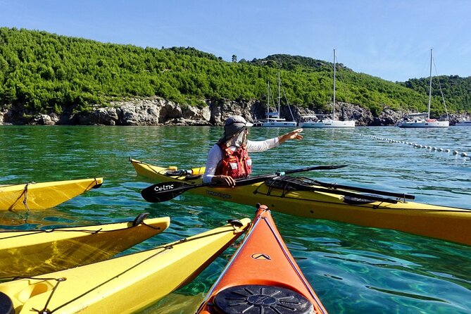 Full Day Kayaking and Snorkeling to Green Cave with GoPro photos - Crossing from Lopud toward Šipan