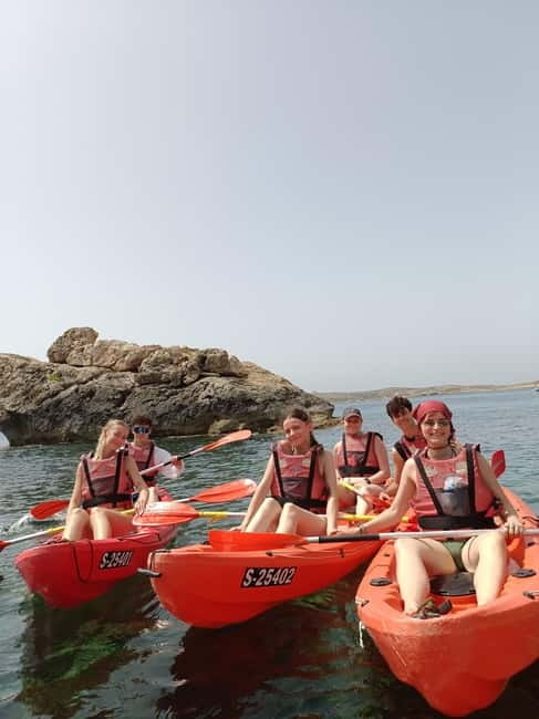 Gozo: 1 Hour Kayak plus +Cave Tour + Drop off Blue Lagoon - One hour along the Hondoq Bay coastline