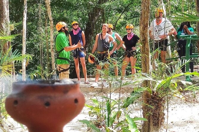 Half-day Adventure: Cenote + Ziplining + ATV Tour - The Mayan ceremony and lunch