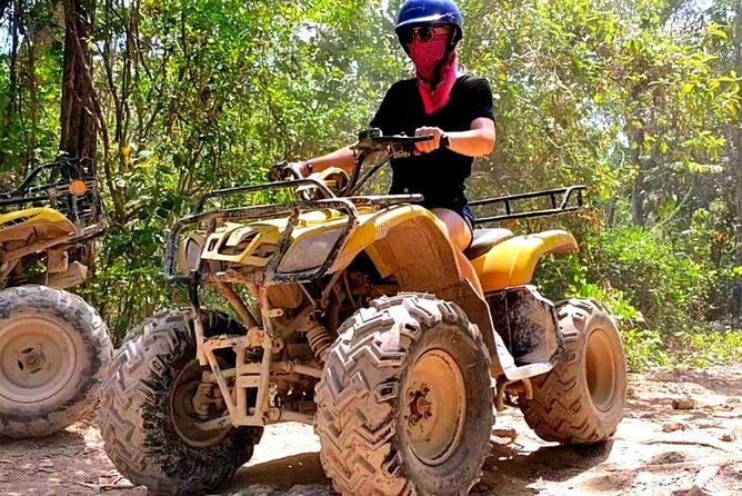 Half-day Adventure: Cenote + Ziplining + ATV Tour - ATV trails: fun, dusty, and not truly remote