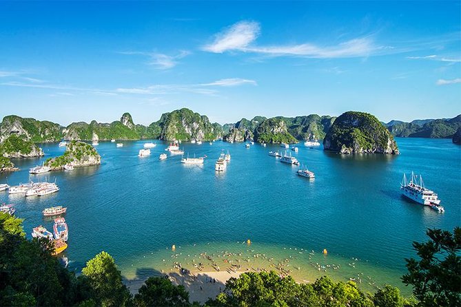 Halong Bay Full Day with Kayaking, Hiking viewpoint, Cave - Deluxe To Luxury - Sunset tea, cake, and fruit on the return cruise