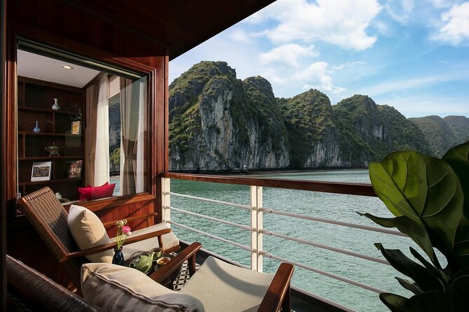 Halong Pandora 5 Star Cruise 2D1N-All Inclusive, cave, transfer - Sunset drinks, cooking class, and evening activities