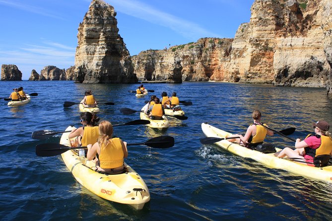 Kayak tour in Lagos to visit the caves. - Paddling through the caves
