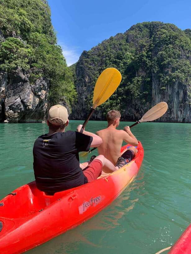 Ko Lanta: Half-Day Kayaking, Talabeng, Sea Cave & Mangrove - Skull Cave and the rope climb