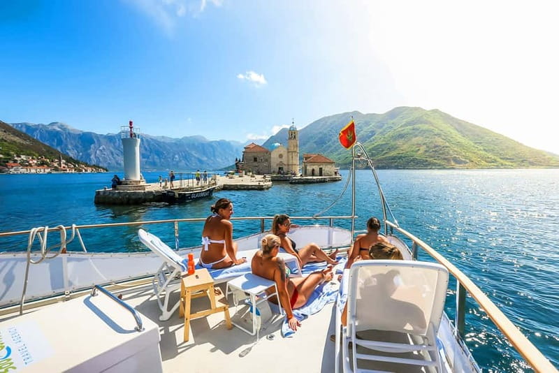 Kotor Bay: Full-Day Catamaran Cruise with Blue Cave Visit - Our Lady of the Rocks adds meaning to the scenery