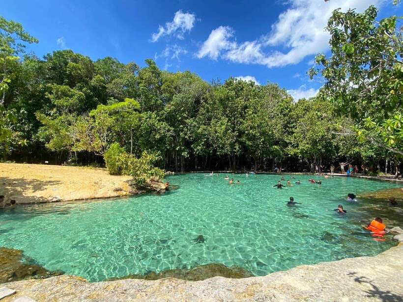 Krabi: Tiger Cave Temple, Emerald Pool and Hot Springs Tour - Hot Springs Waterfall: warm water and a slower hour