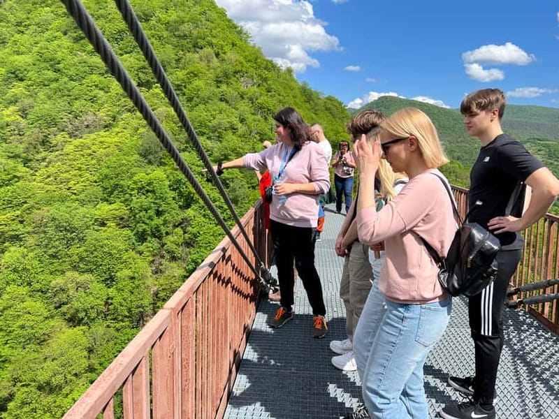 Kutaisi: Martvili & Okatse Canyons & Prometheus Cave Tour - Okatse Canyon and the 900-step walk