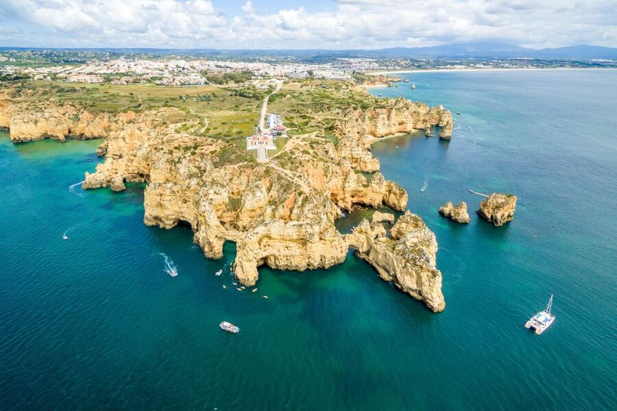 Lagos: Brunch and Benagil Caves - Leaving Marina de Lagos for the open coast