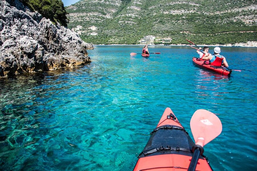 Lefkada: Blue Cave Kayak Tour with a Taste of Greece - Practical preparation for the four-hour outing