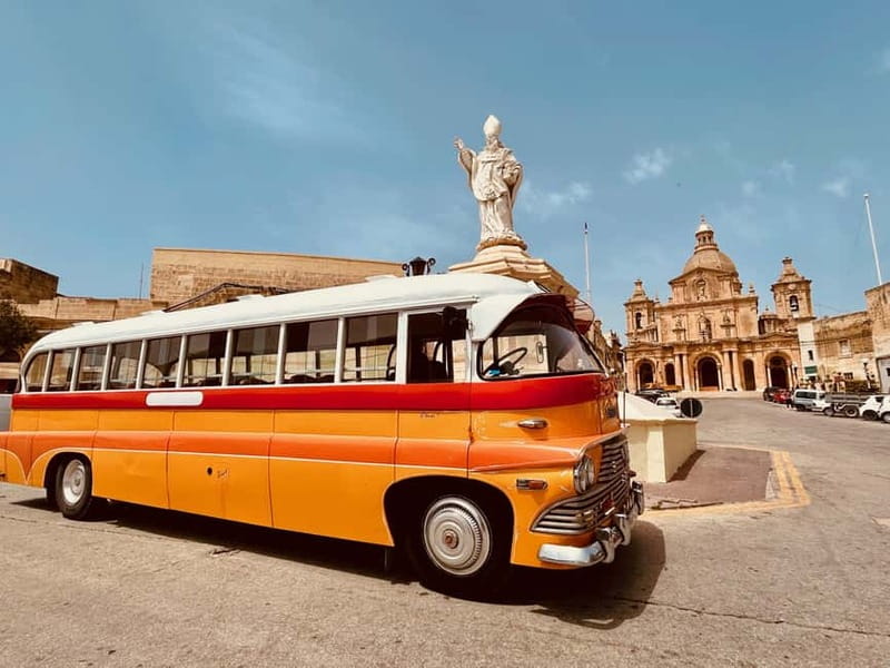Malta: 5 hr Vintage Bus Tour - Mdina & Blue Grotto inc. food - Key points at a glance