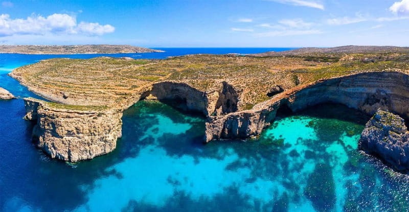 Malta: Comino, Santa Maria Bay, Blue Lagoon & Sea Caves Tour - Leaving Bugibba for St. Paul’s Island