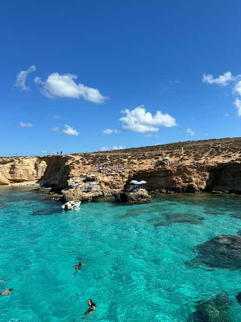 Malta: Gozo, Comino, Blue & Crystal Lagoon, & Caves Cruise - Optional speedboat through the caves