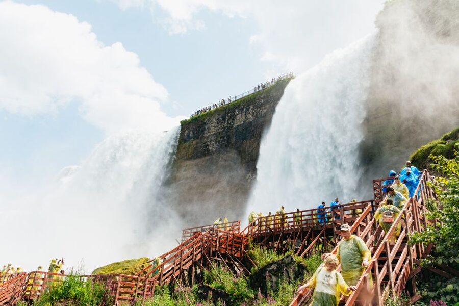 Niagara Falls: Cave of the Winds, Boat Ride, & Trolley Tour - Seeing the three waterfalls on foot