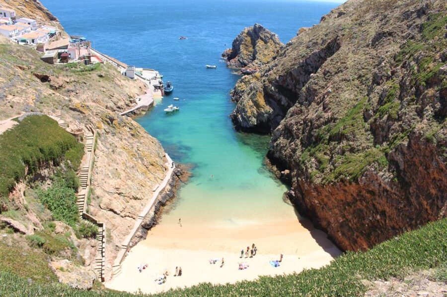 Peniche: Berlenga Island and Cave Tour - Seeing Berlenga from the glass-bottom boat